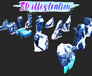 Low Poly Stone Illustration Part 5 - Game Ready