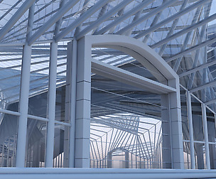 Futuristic Architectural Interior Structure