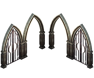 Seven angels altar - wall - doorway