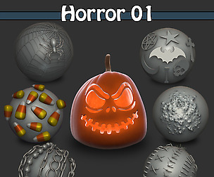 ZBrush - Horror 01 Brushes
