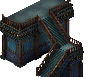Library - Corner staircase 01