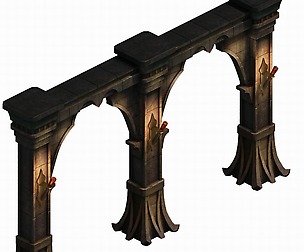 Evil creatures - stone pillars