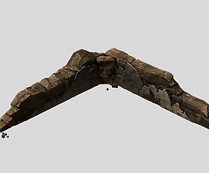 Sennard - stone wall - damaged