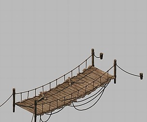 Yumen off - rope wooden bridge 01
