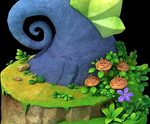 Disney main city - deformed stone 02