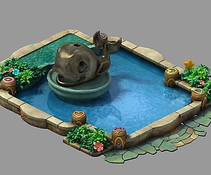 Disney main city - Geyser Pool 03