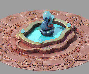 Disney main city - fountain 02