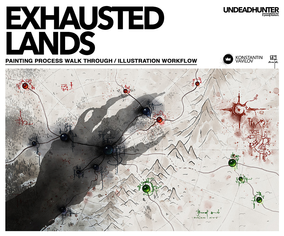 Exhausted Lands Painting Process walk through