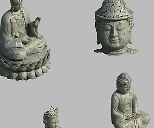 Sculpture - Pool Buddha 12