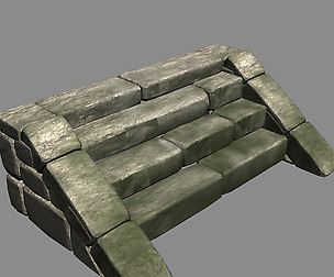 Blacksmith shop - stone ladder 01