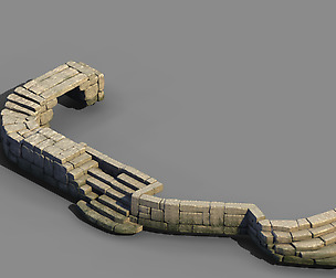 Blacksmith shop - stone ladder 02