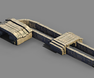 Blacksmith shop - stone ladder 03