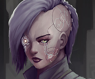 Cyberpunk Character - Female Portrait