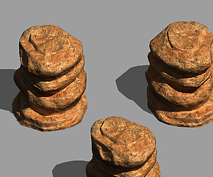 Desert - Mountain - Wind Stone 07