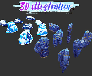 Low Poly Stone Illustration Collection Part 7