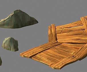 Broken - Wooden Bridge - Stone 06