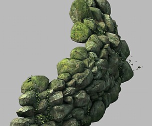 Mountain - moss - rocks 12