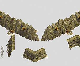 Mountain slope - fault 33