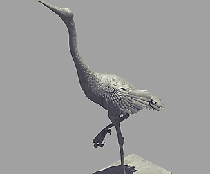 Stone Sculpture - Crane 33