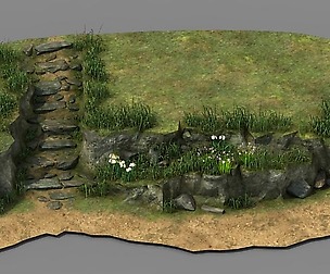 hillside - mountain - stone ladder 06