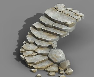 Koike town - stairs - stone staircase