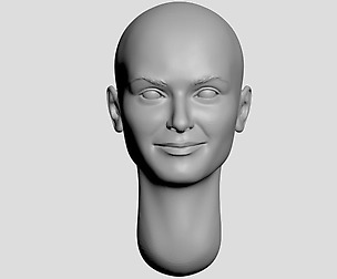 Head of Ukrainian women without hair