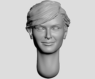 Head of Ukrainian women with hair