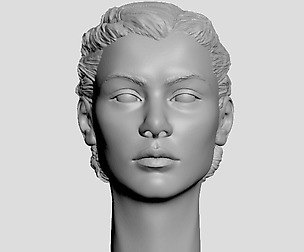 Head of Maldivas woman with hair