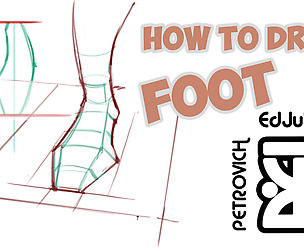 How to draw FOOT (English subtitles)