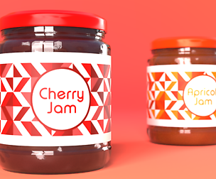 Jam Jar Apricot and Cherries 3D model