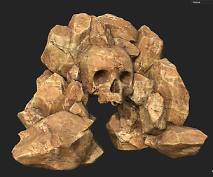 Free Yellow Rock Skull Gate