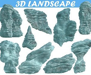 Low poly Ice Blocky Modular Pack