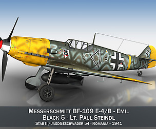 Messerschmitt - BF-109 E - Black 5