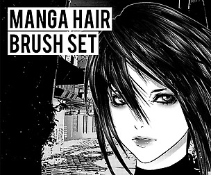 MANGA HAIR BRUSH SET | CLIP STUDIO PAINT