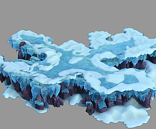 Deep in the snow mountains - rocks 0363