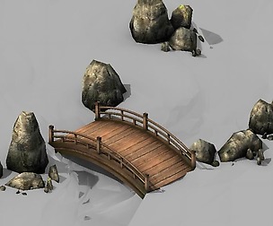 War Corps - River wooden bridge stone 01