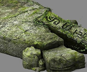 Covered with moss - stone 01