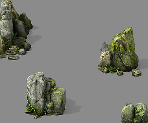 Covered with moss - stone 02