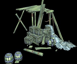 Nightmare Bay - Wooden casks