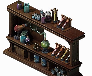Church Hospital - utensils rack 01