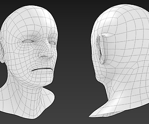 Male Head Generic Base Mesh