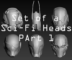 Set of a Sci-Fi Heads Part 1