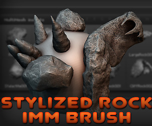 Stylized Rock IMM Brush