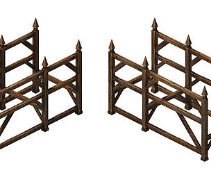 Horse racing area - wooden bar 01