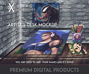 Artist's Desk Mockup