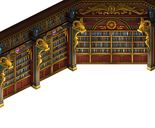 Library - Bookcase Wall Corner 01