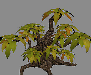 Grass Temple Village - shrubs 01
