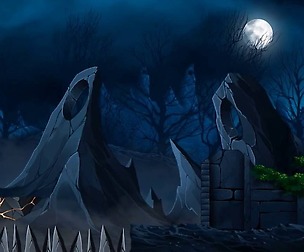 2D hand painted dark fantasy