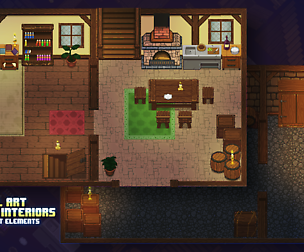 Pixel Art Medieval Interiors