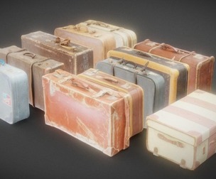 12 Vintage Suit Case Collection